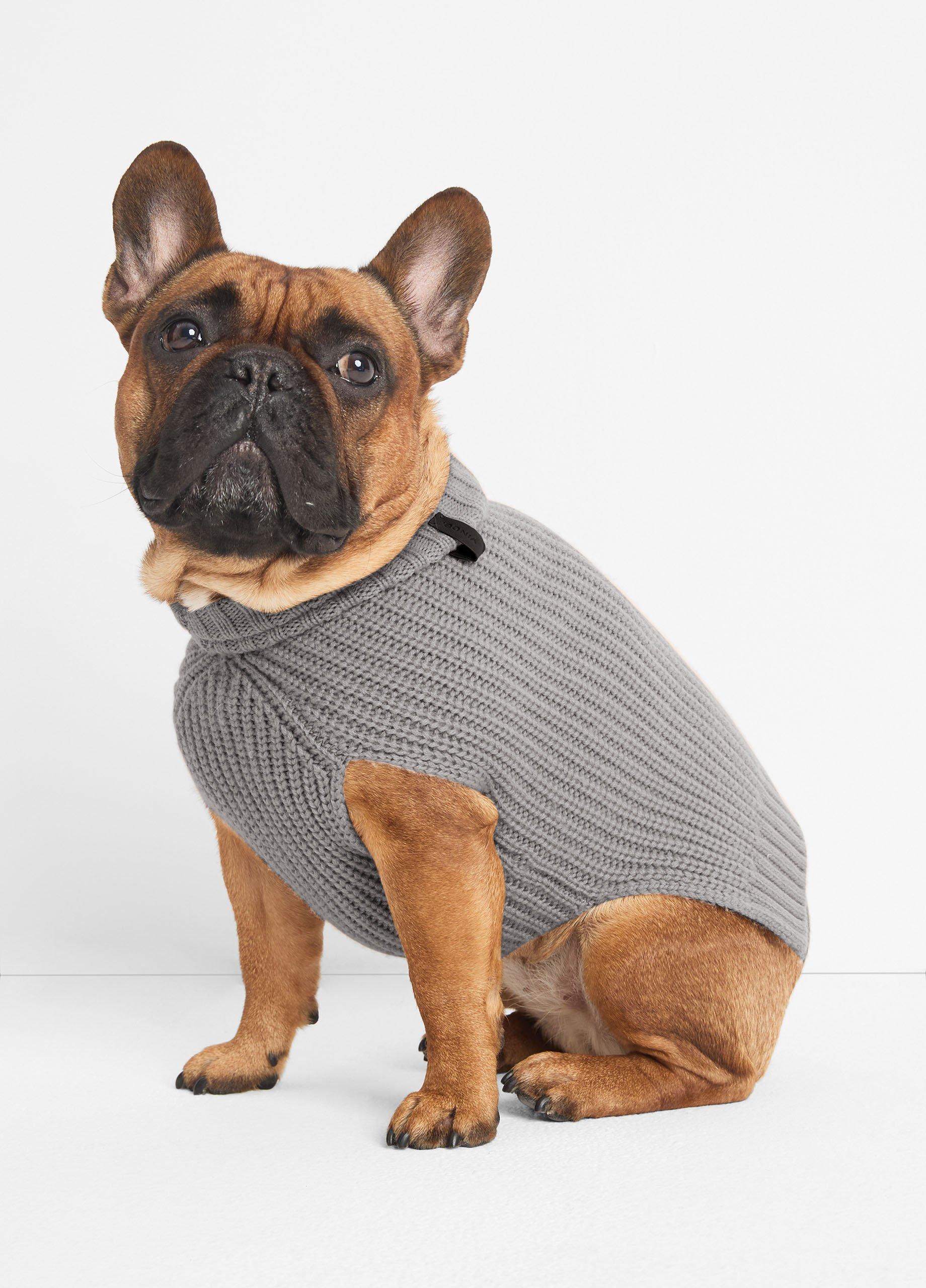 Wool and Cashmere Shaker-Stitch Dog Sweater image number 2