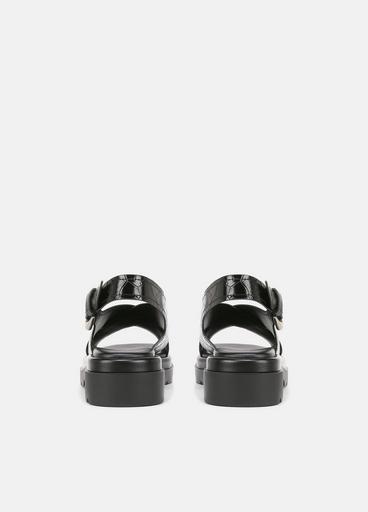 Helena Croc-Embossed Leather Lug-Sole Sandal image number 2