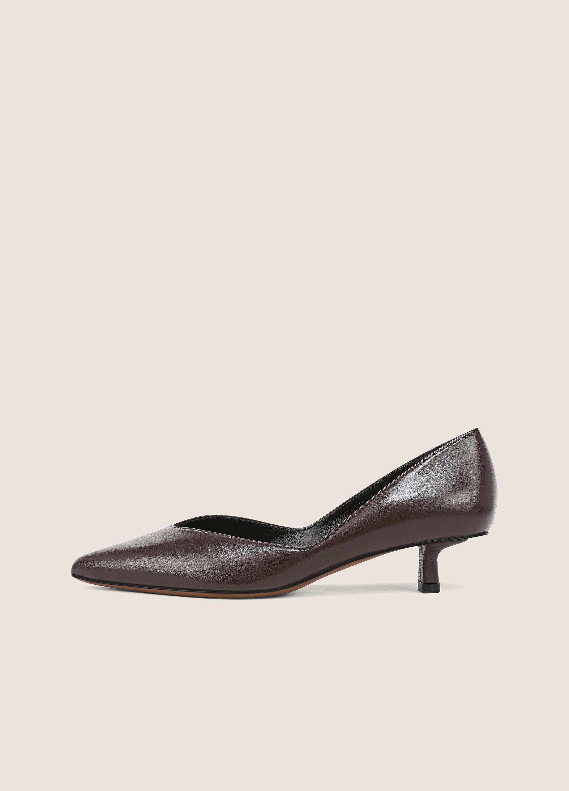 Hallie Leather Kitten-Heel d'Orsay Pump image number 0