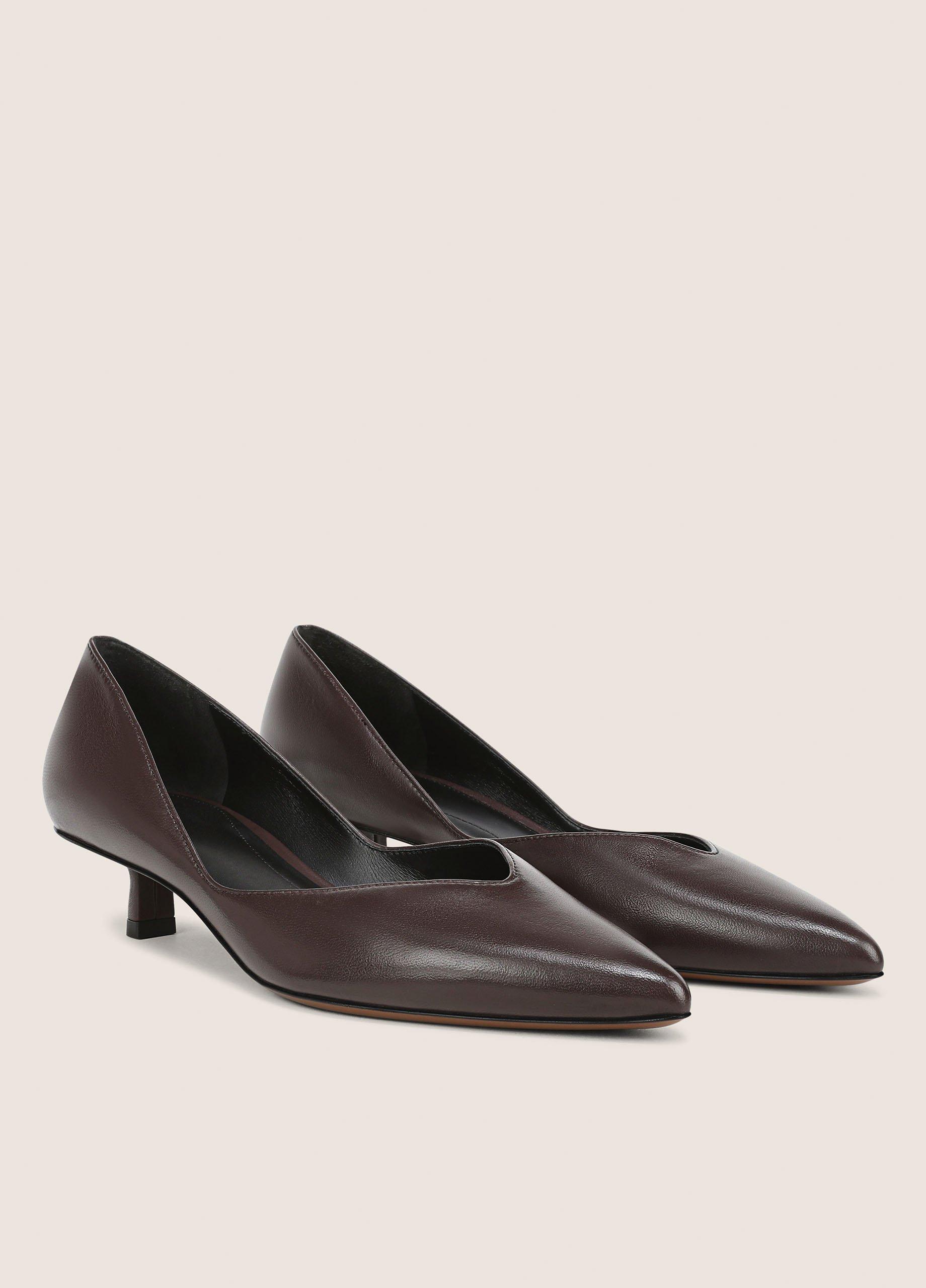 Hallie Leather Kitten-Heel d'Orsay Pump image number 1