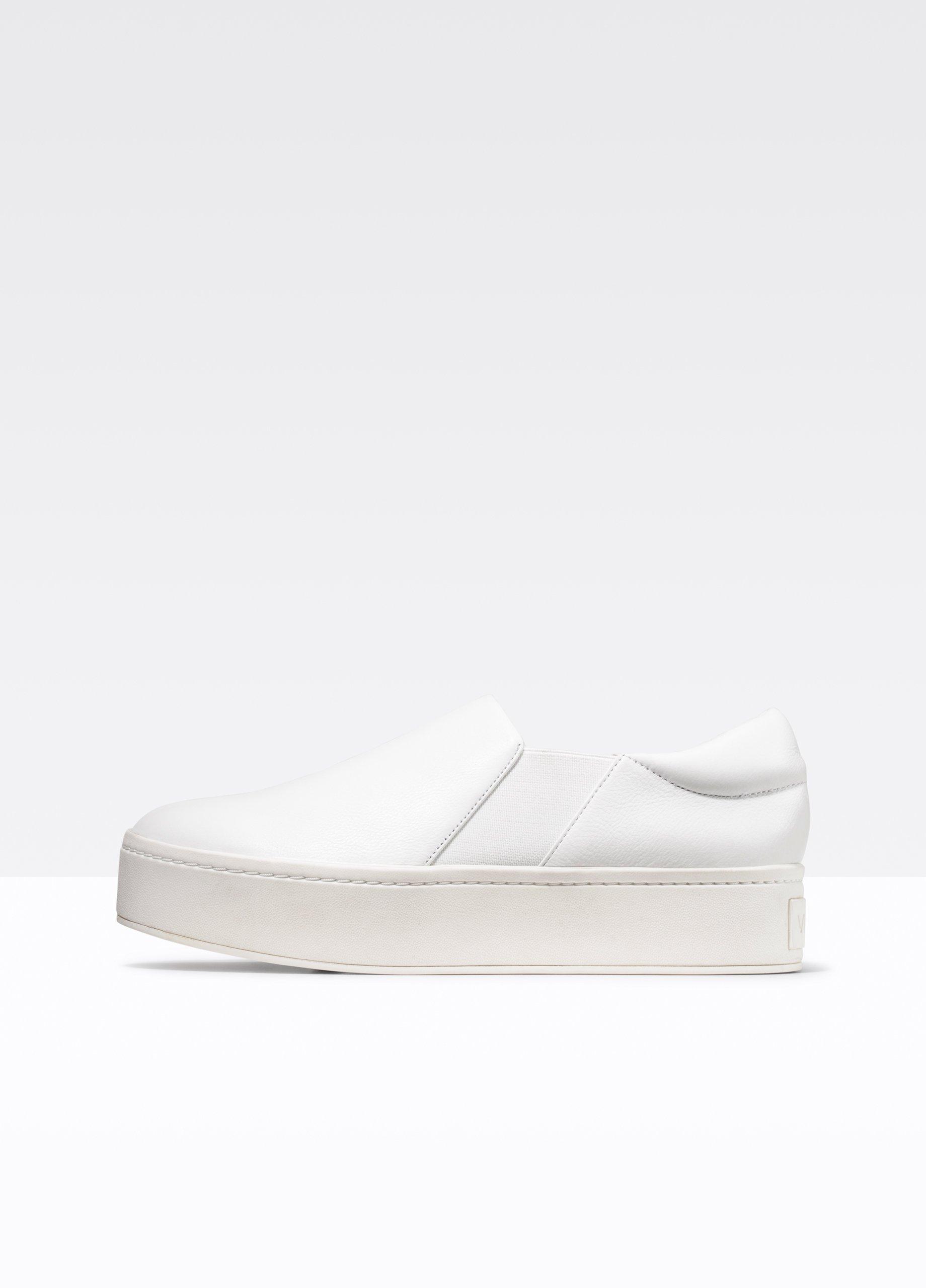 vince slip on leather sneakers