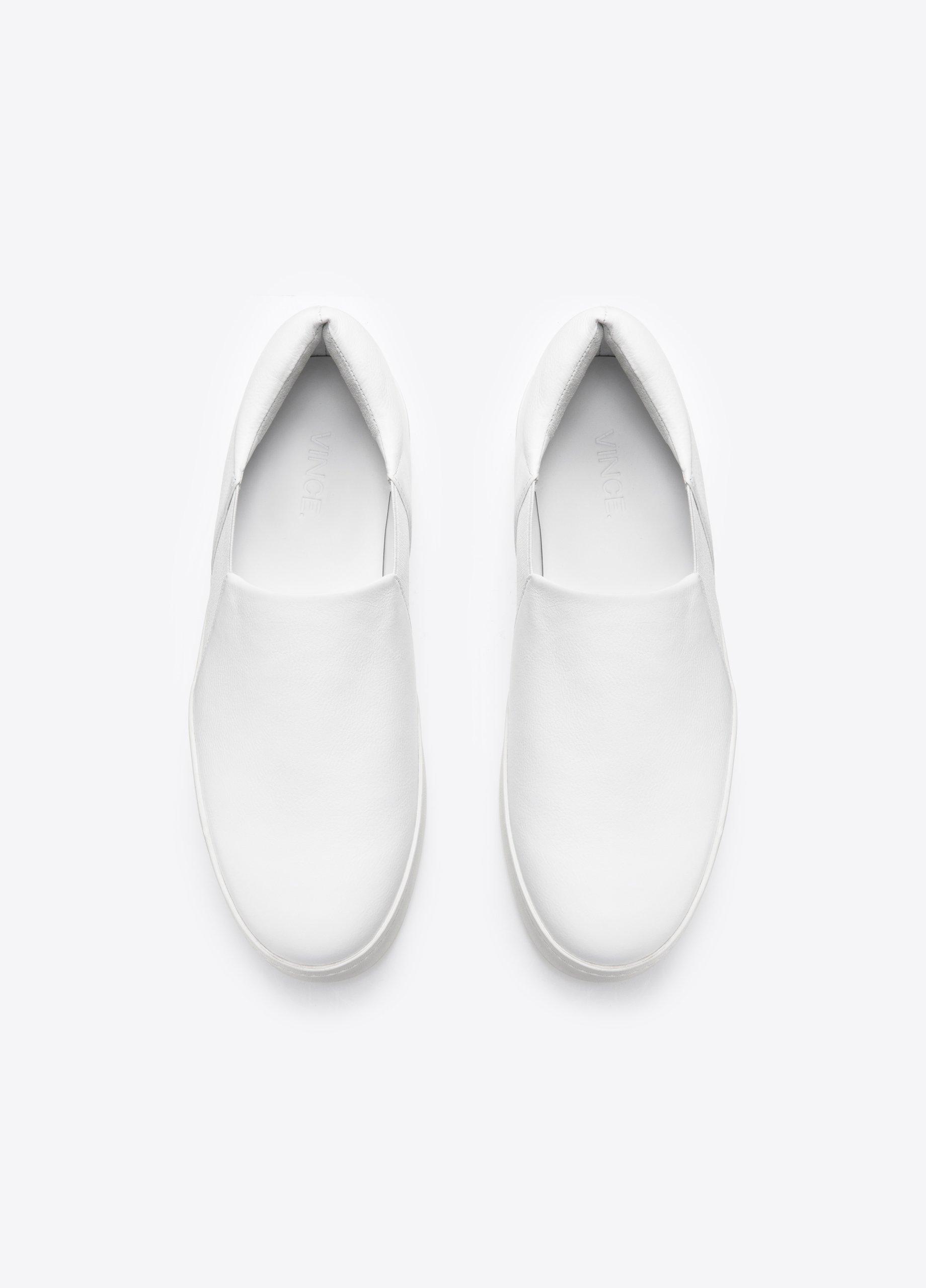 Vince slip on store sneakers white