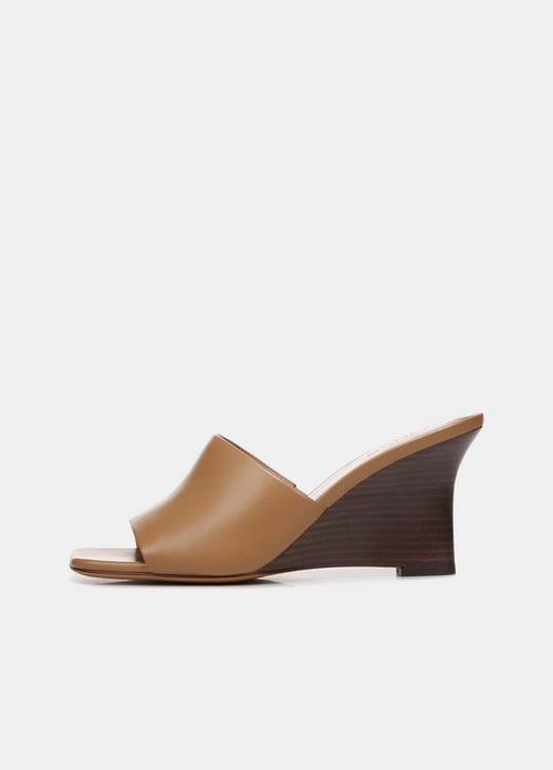 Pia Leather Wedge Sandal