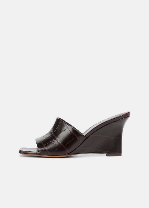 Pia Leather Wedge Sandal