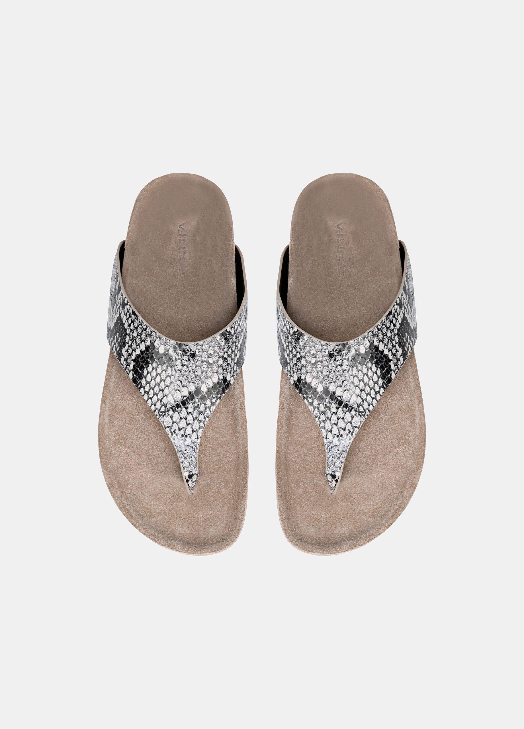 Padma Snake-Effect Leather Sandals image number 3