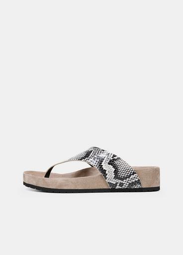 Padma Snake-Effect Leather Sandals image number 0