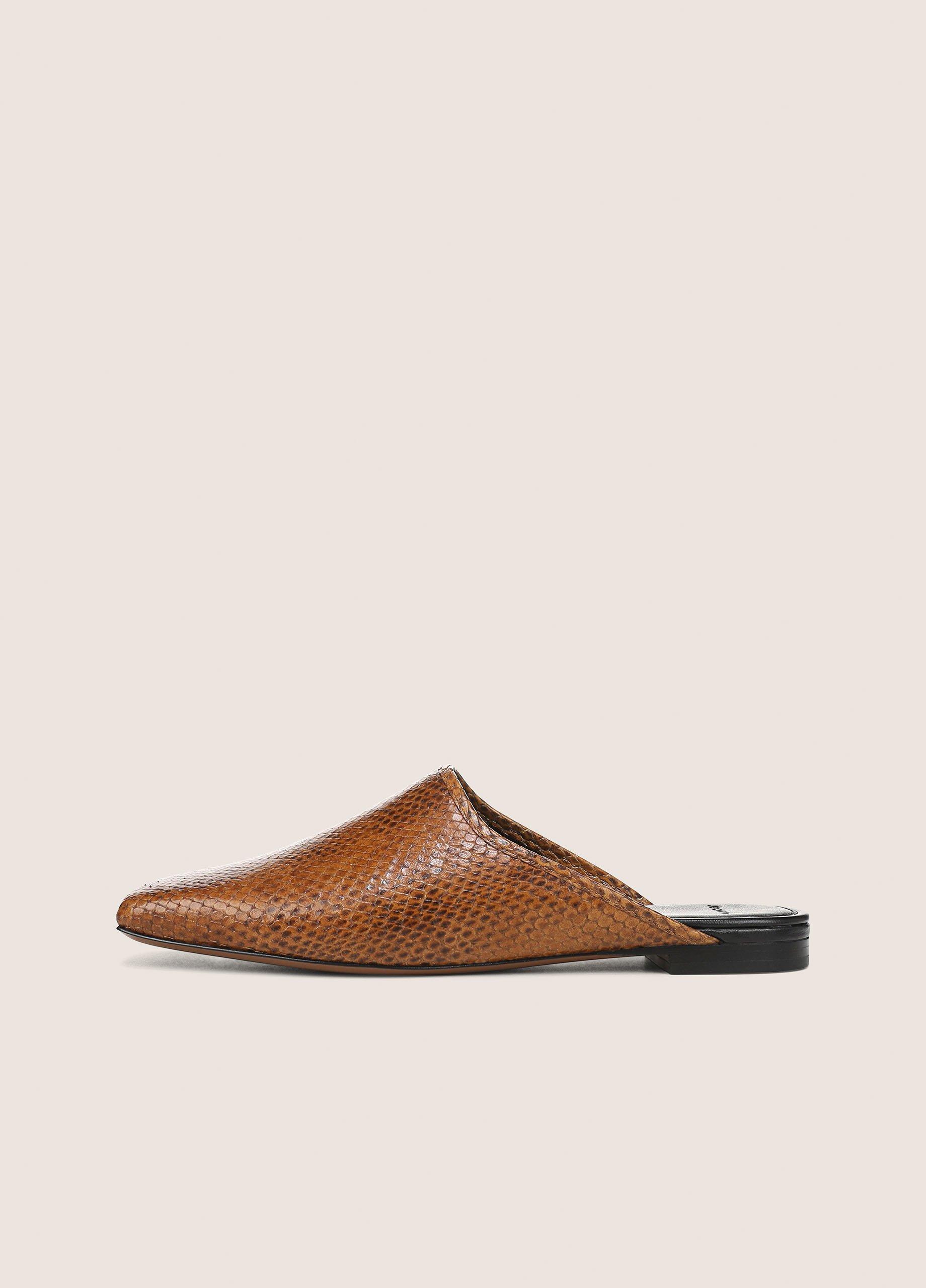 Dakota Snakeskin-Embossed Leather Mule image number 0