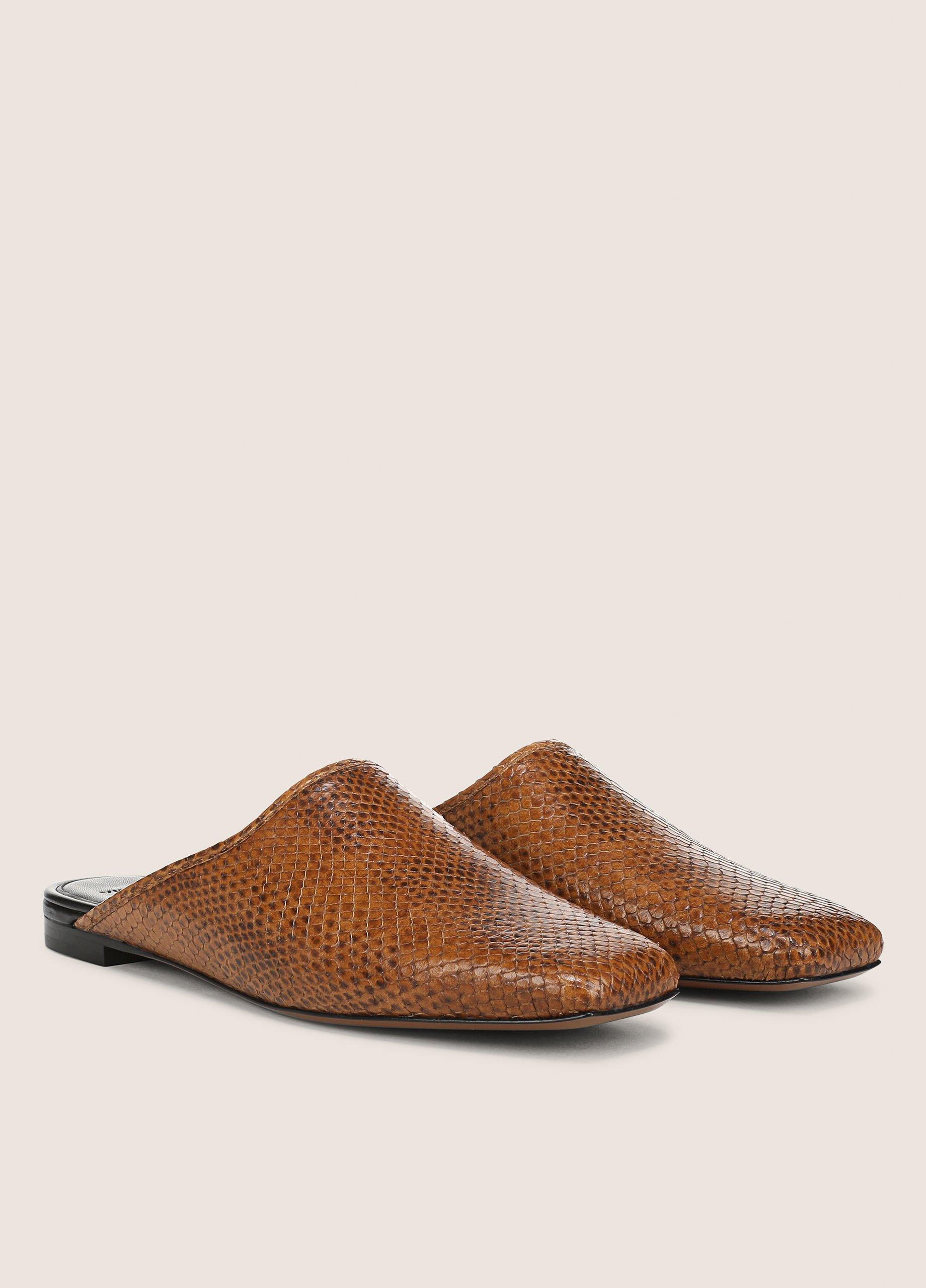 Dakota Snakeskin-Embossed Leather Mule image number 1