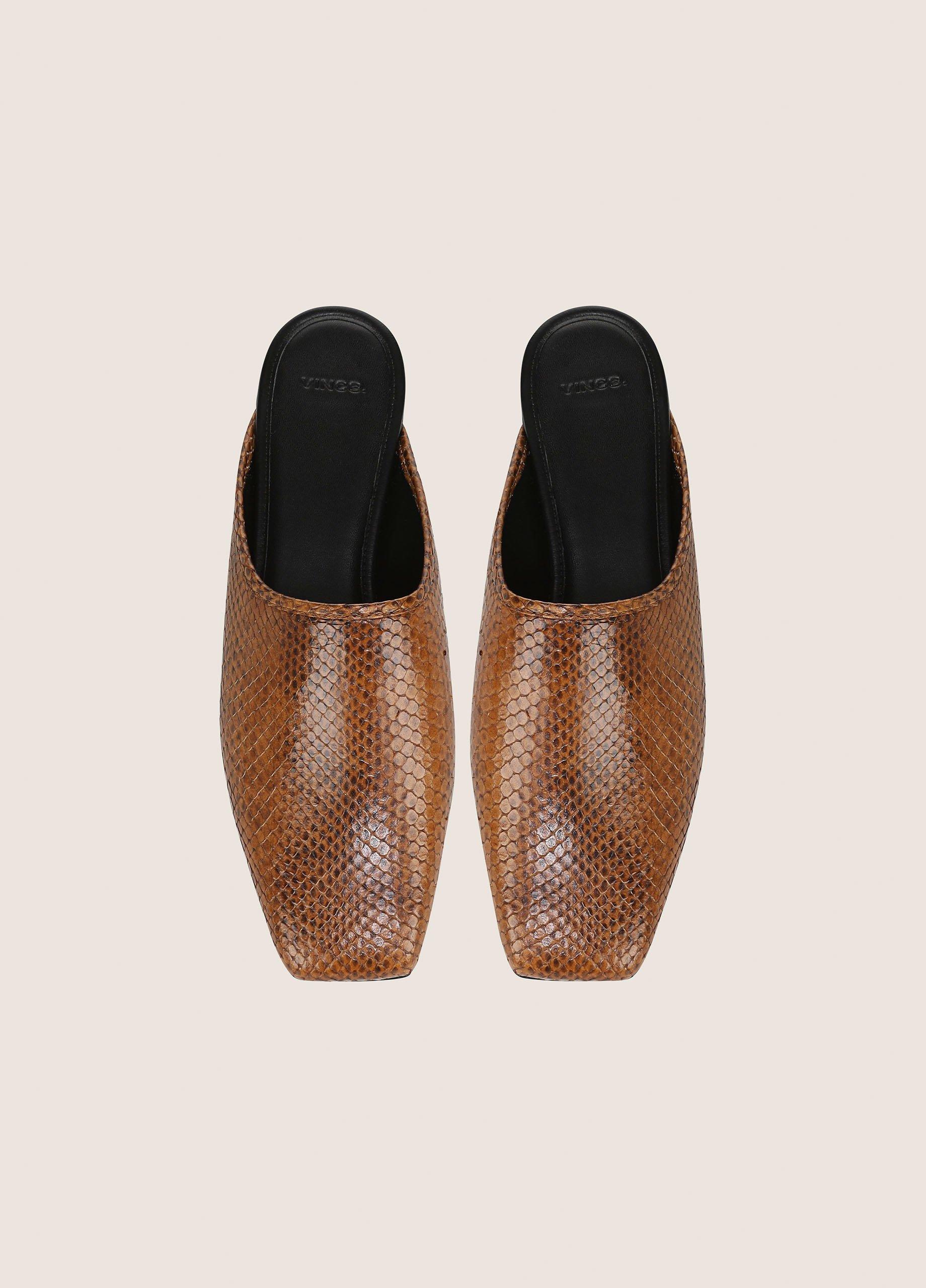 Dakota Snakeskin-Embossed Leather Mule image number 3
