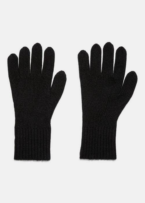 Wool-Cashmere Shaker-Stitch Glove