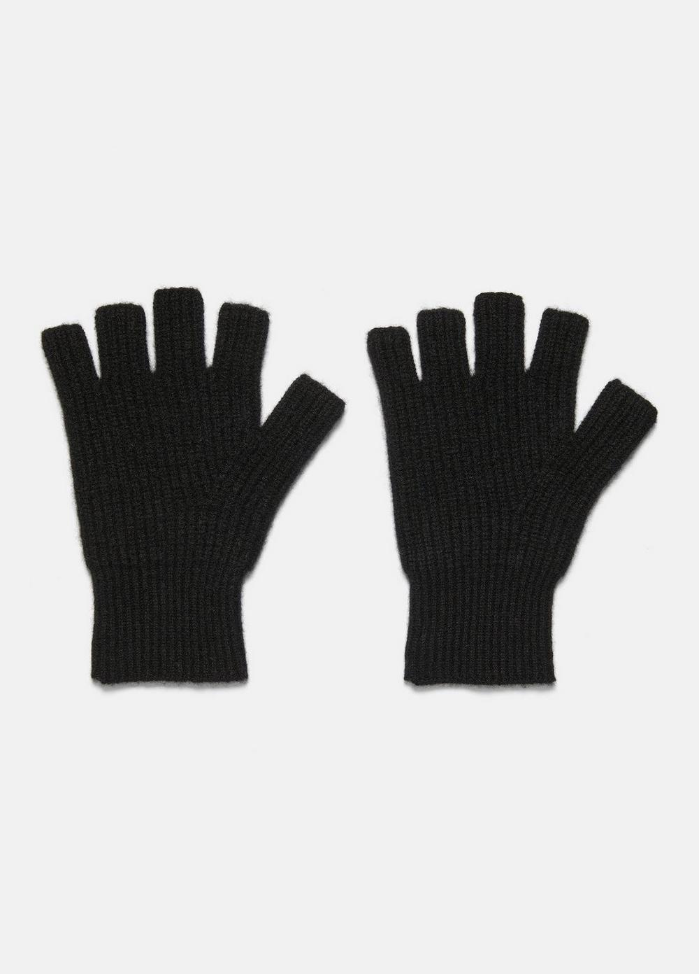 Plush Cashmere Fingerless Ribbed Glove