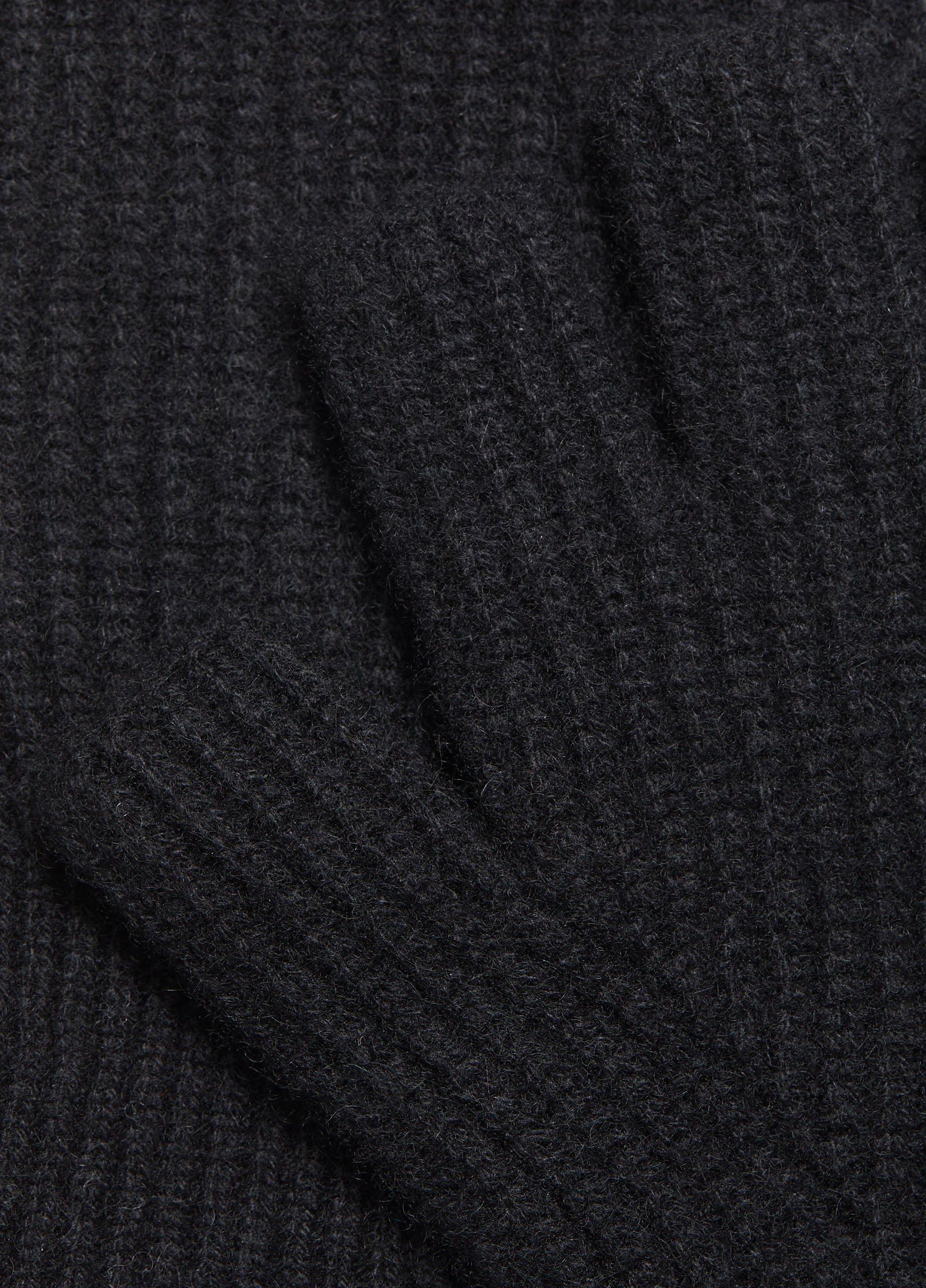 Plush Cashmere Rib-Knit Fingerless Glove image number 1