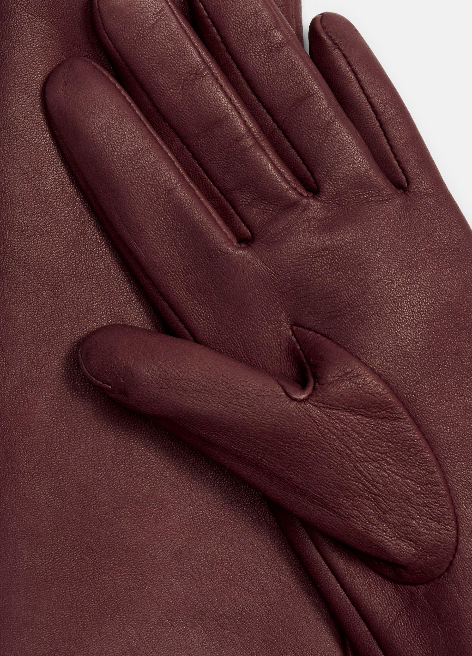 Cashmere-Lined Medium Leather Glove image number 1