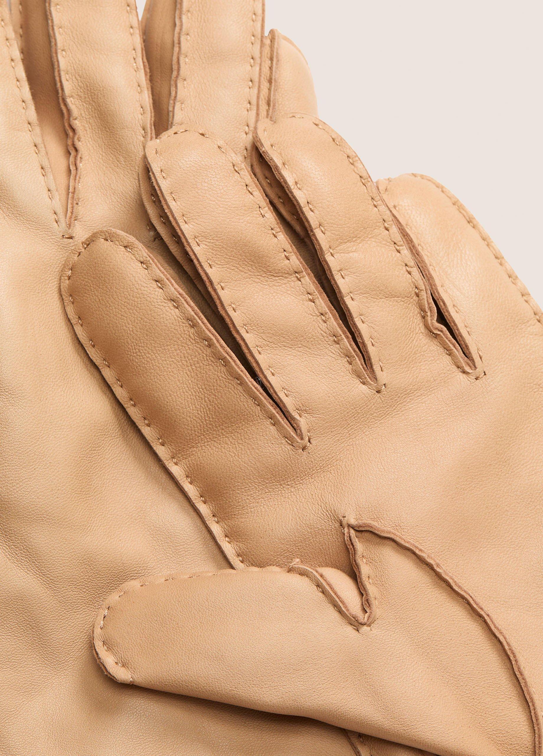 Cashmere-Lined Leather Driving Glove image number 1