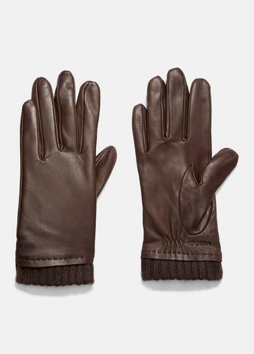 Leather Glove with Cashmere Cuff image number 0