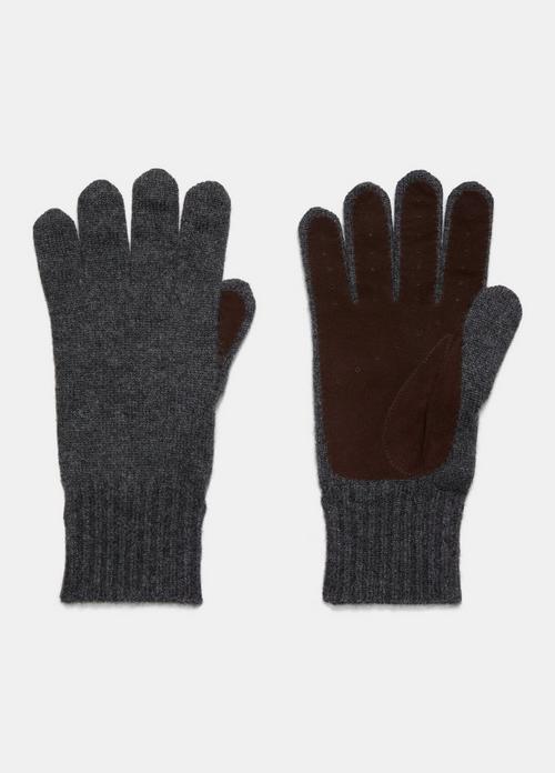 Plush Cashmere Glove with Suede Palm