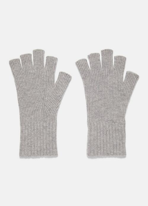 Wool-Cashmere Rib-Knit Fingerless Glove