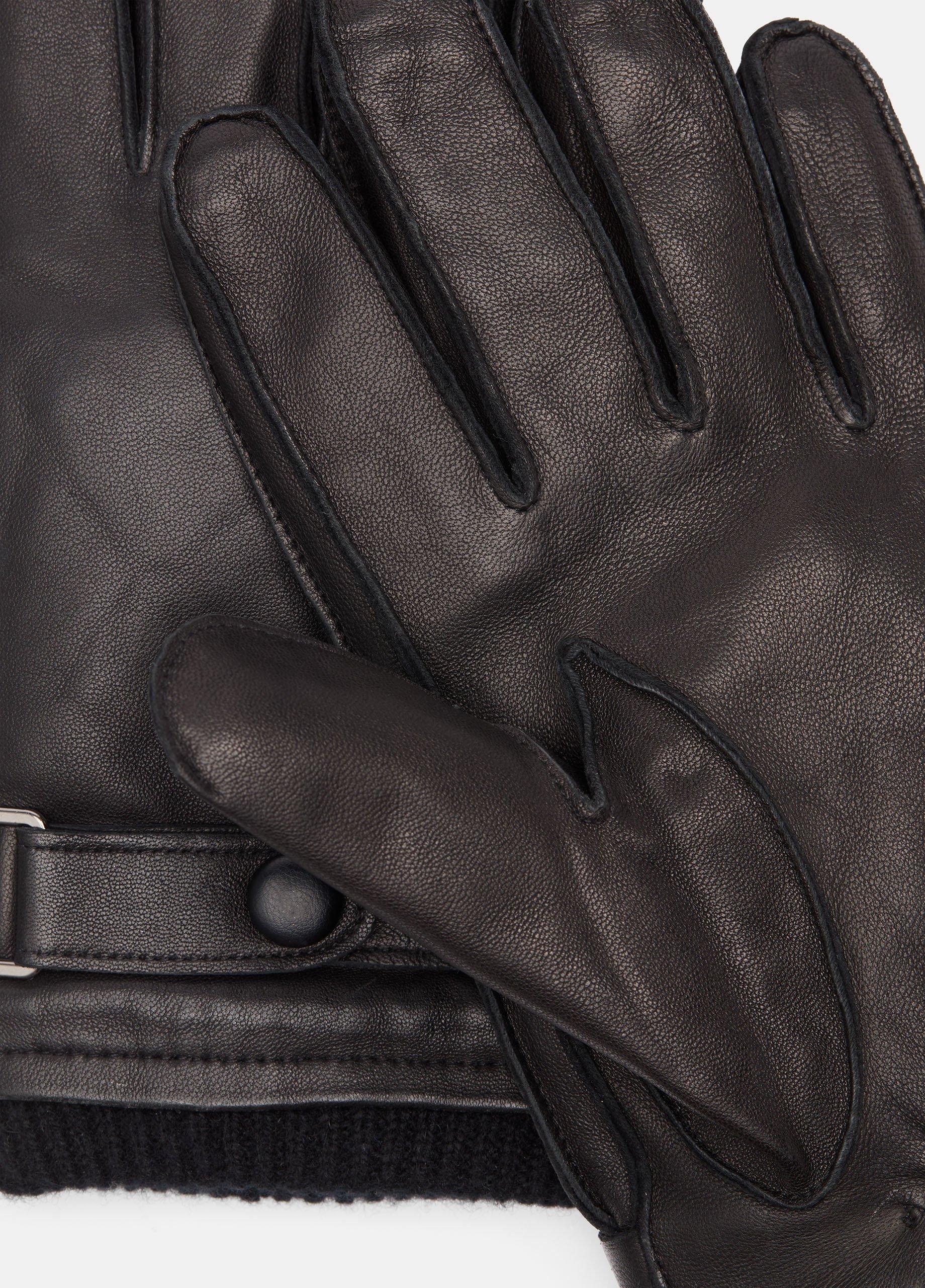 Leather Wrist-Strap Glove image number 1