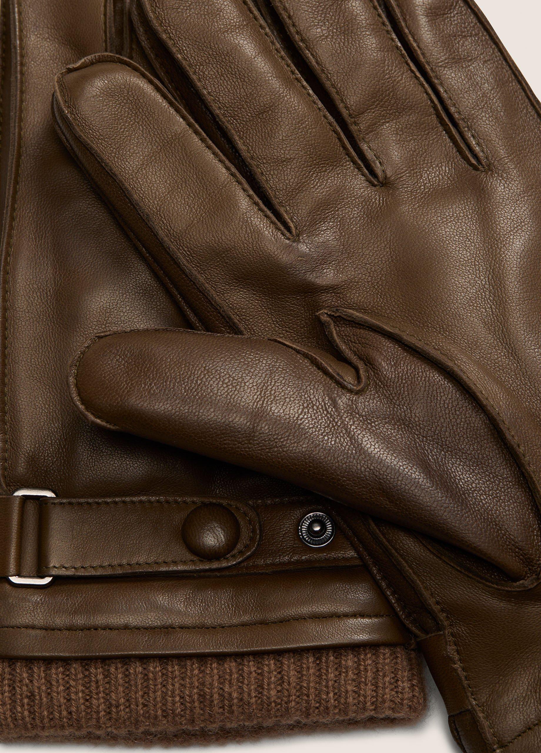 Leather Wrist-Strap Glove image number 1