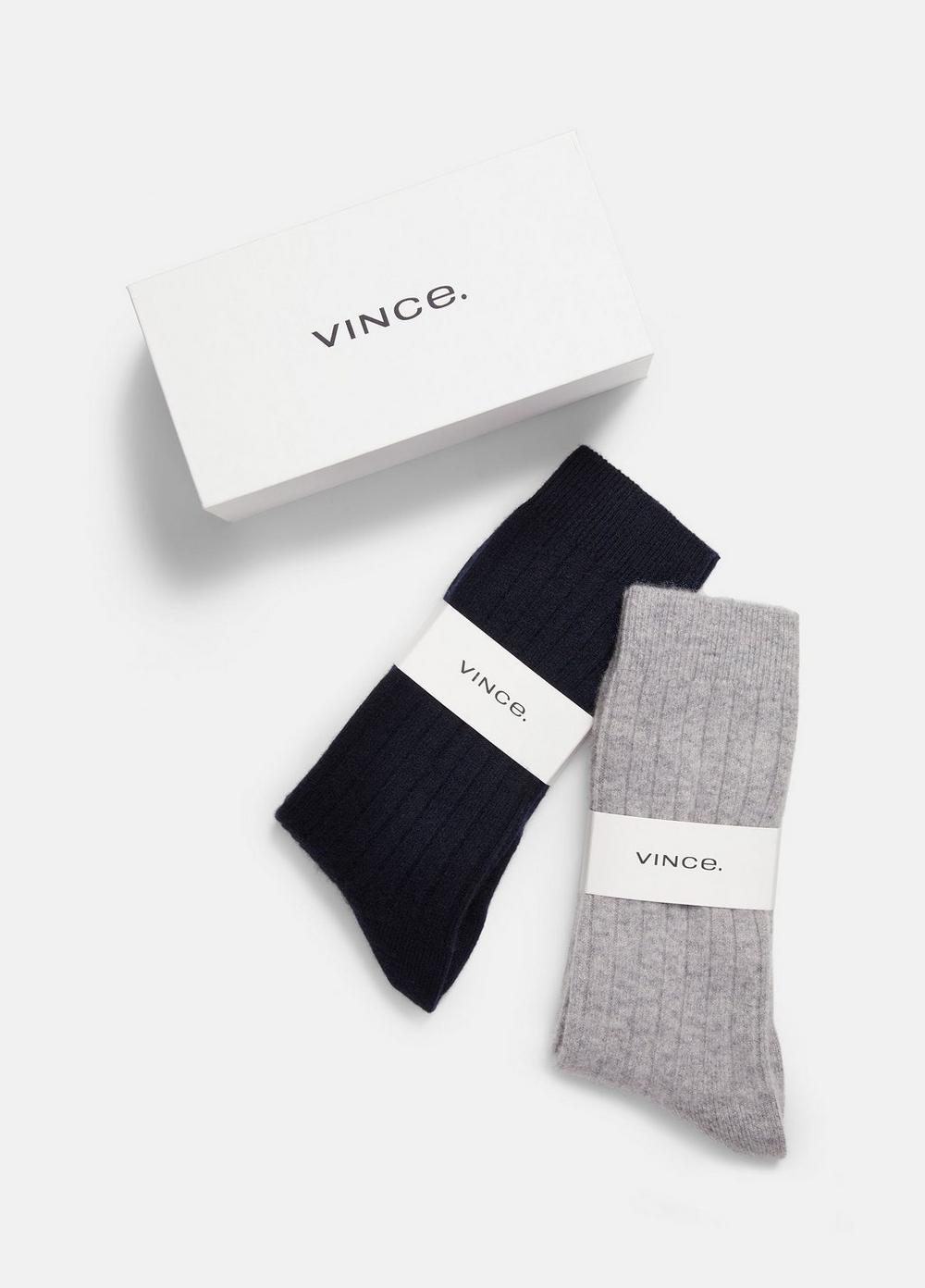 Boxed Sock Gift Set, Coastal Heather Grey, Size L/XL Vince