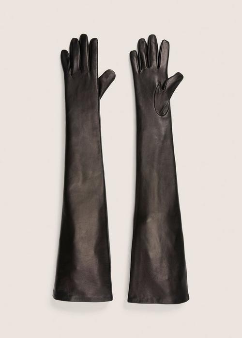 Silk-Lined Long Leather Glove