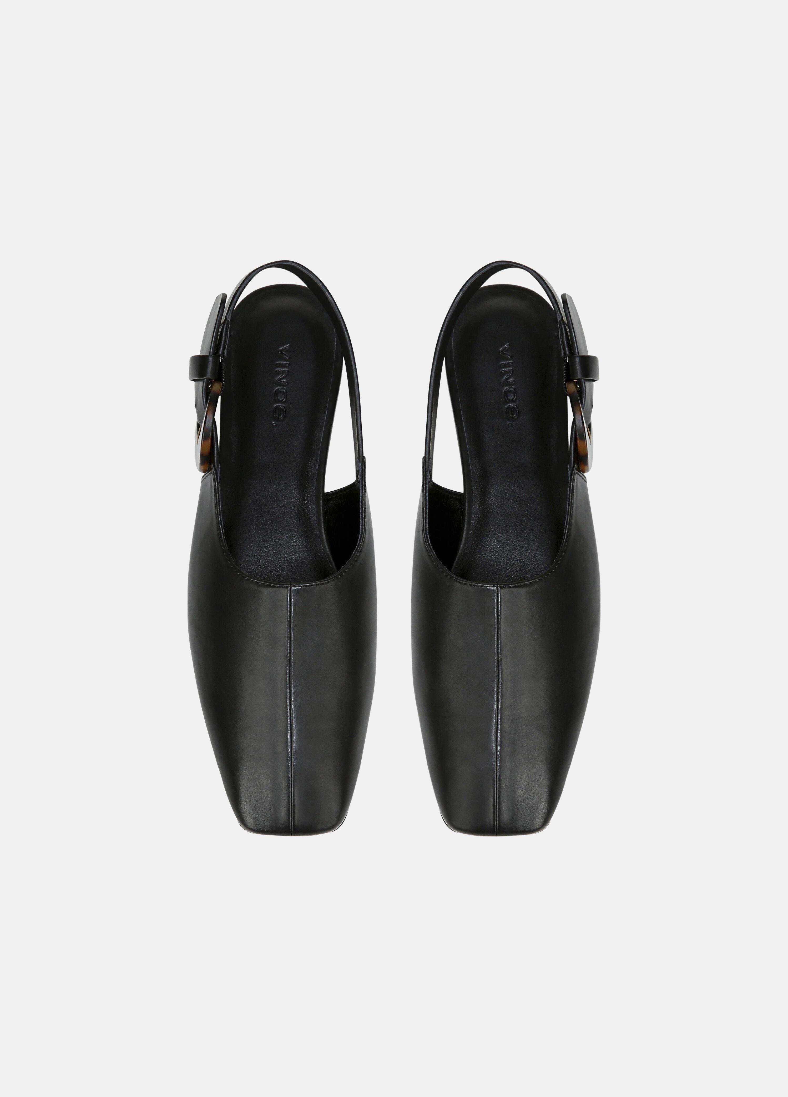 vince leather cadot buckle shoe