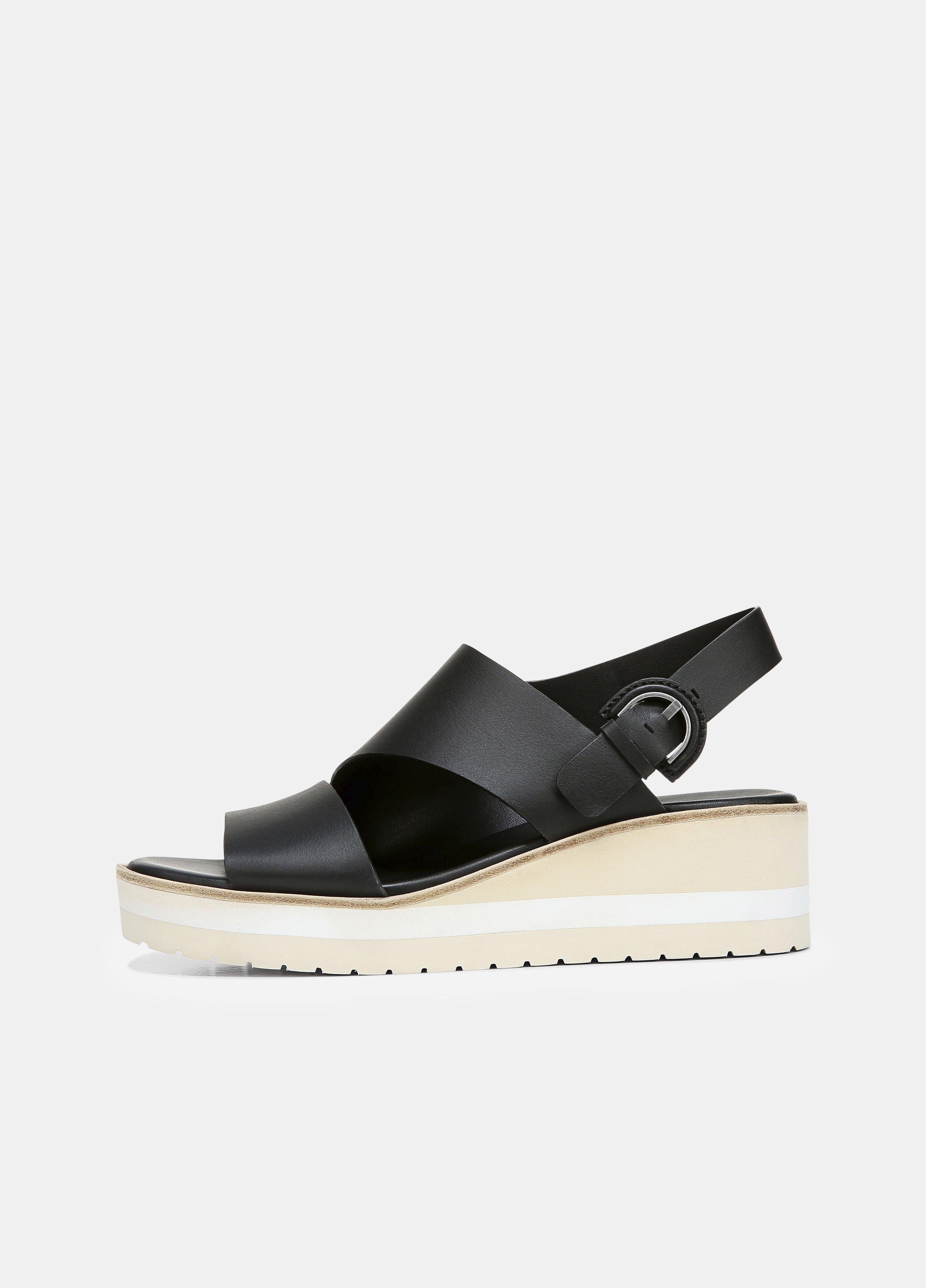Leather Shelby Wedge Sandal for Women | Vince