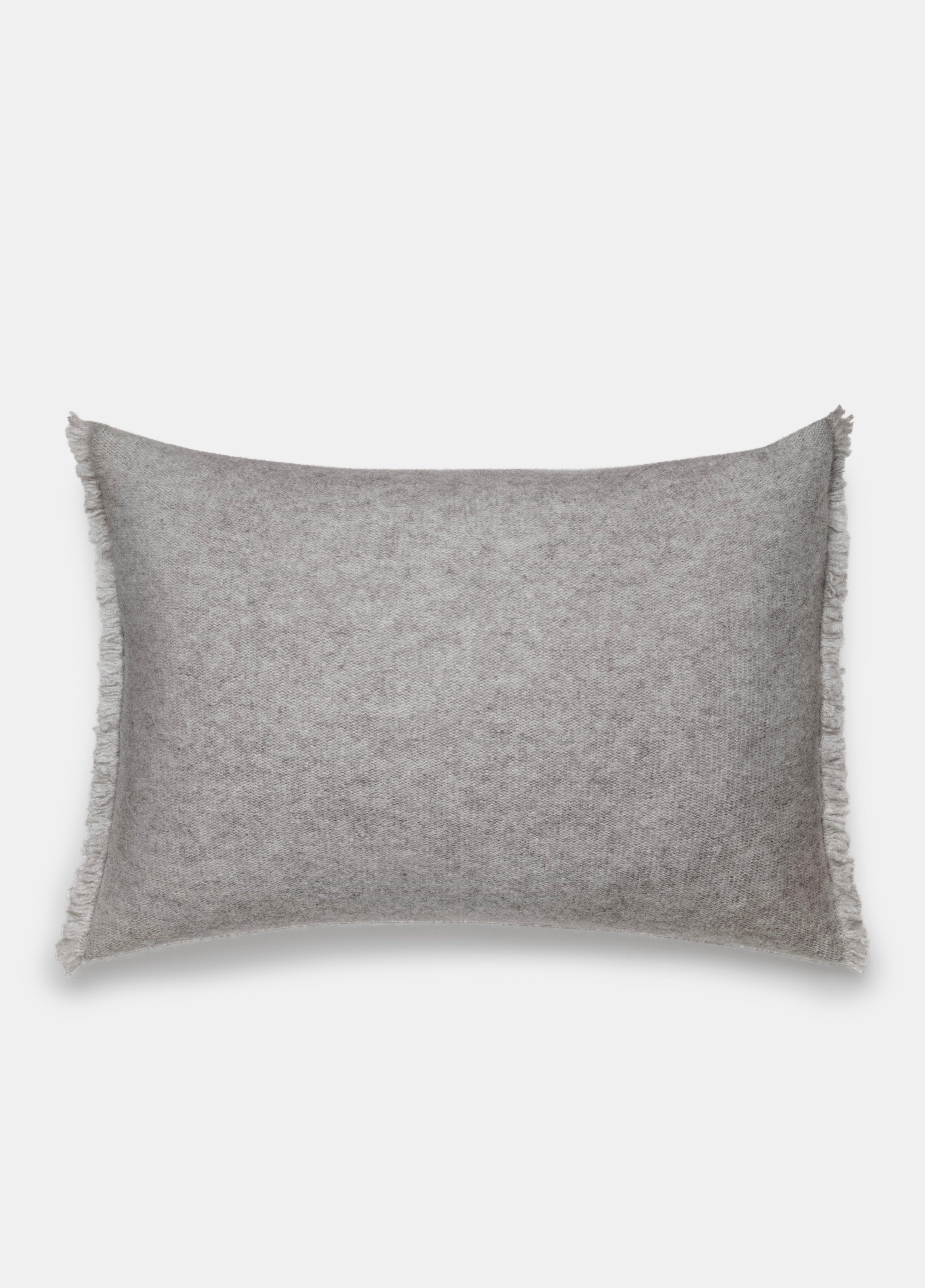 Plush Cashmere Rectangle Pillow, Grey Vince