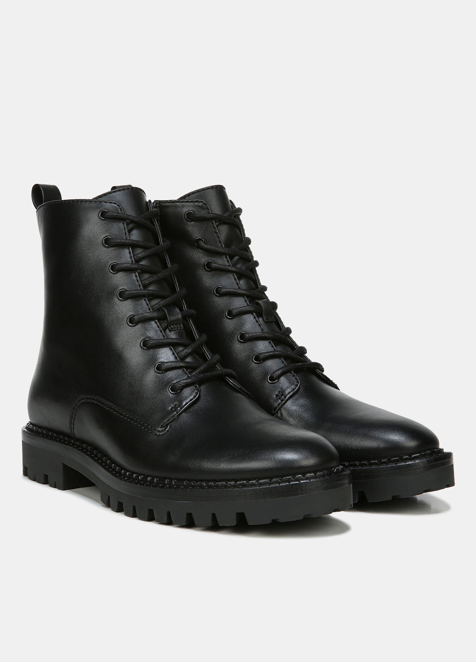 vince leather cabria lug boot