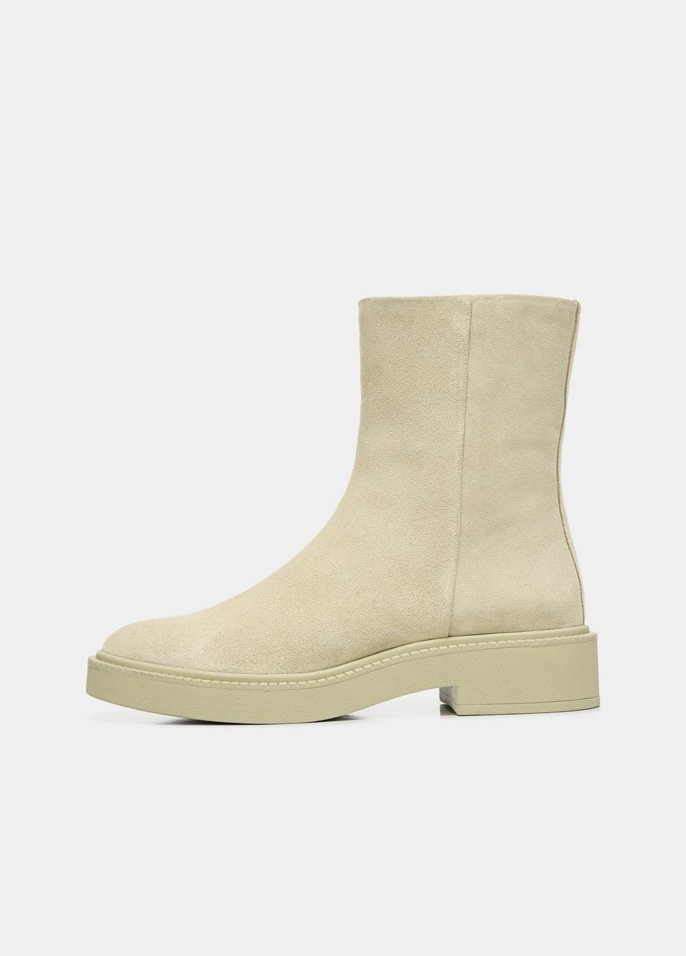 Kady Suede Low Boot, Green, Size 5.5 Vince