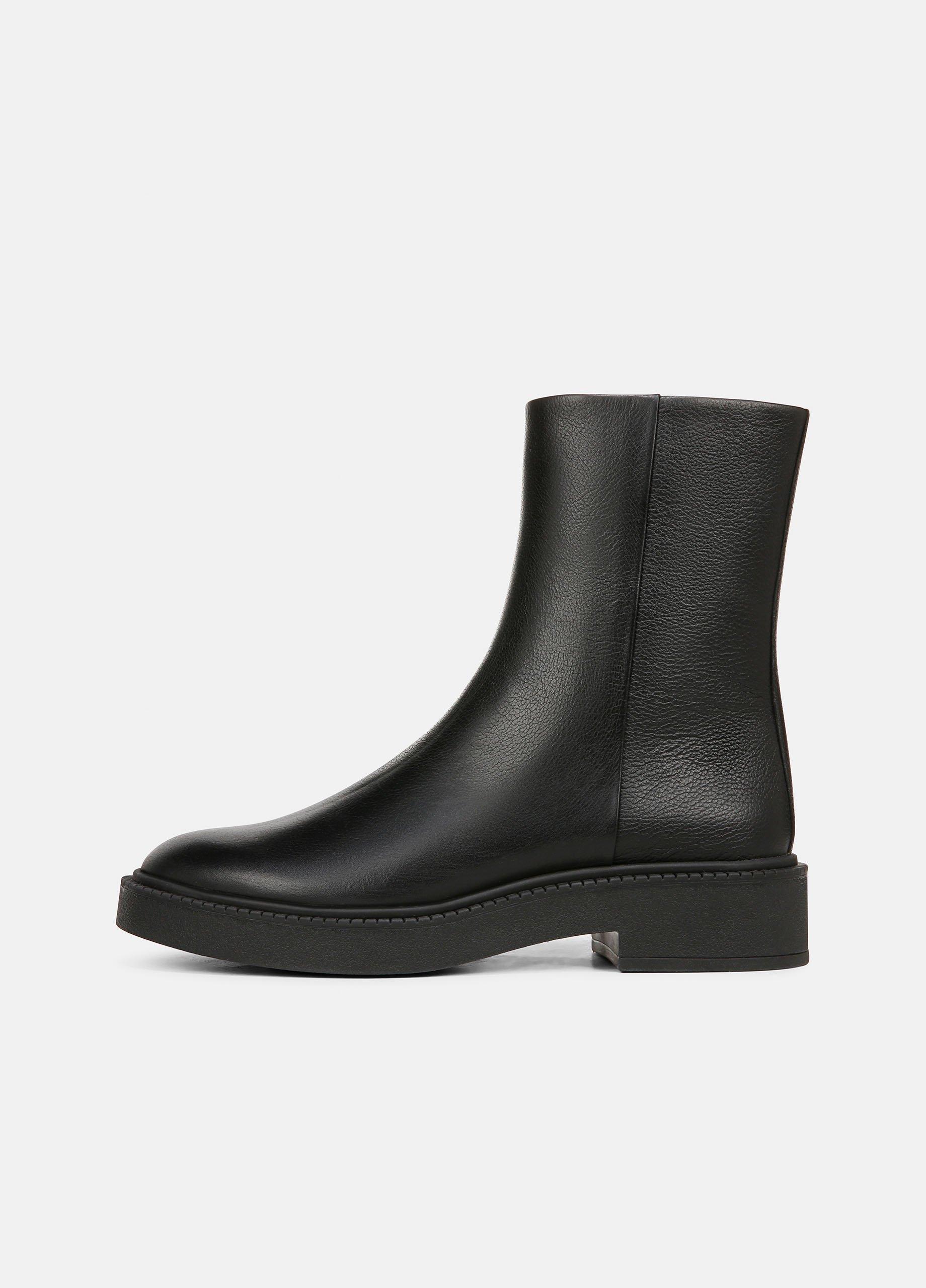 Women's Kady Leather Ankle Boot, Black, Size 9 Vince