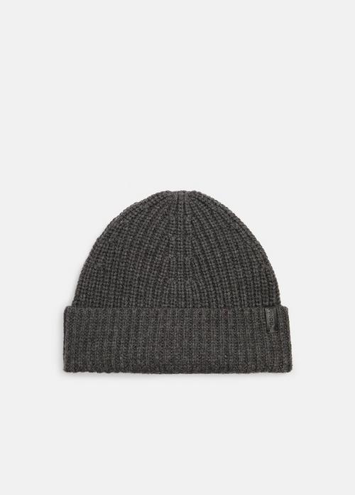 Cashmere Shaker-Stitch Beanie