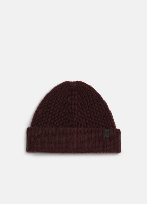 Cashmere Shaker-Stitch Beanie