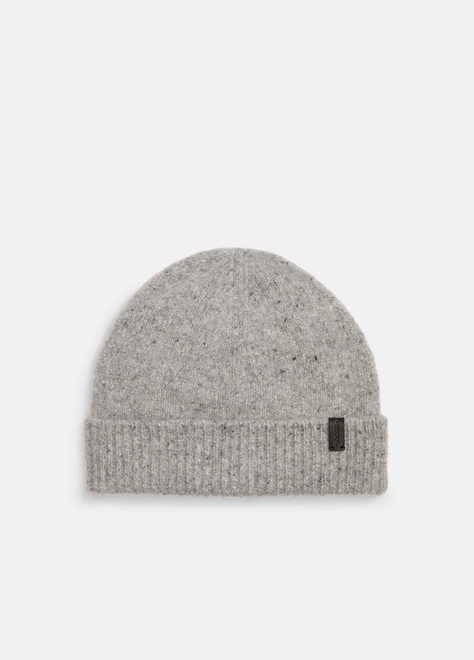 Men's Donegal Cashmere Beanie, Grey Vince