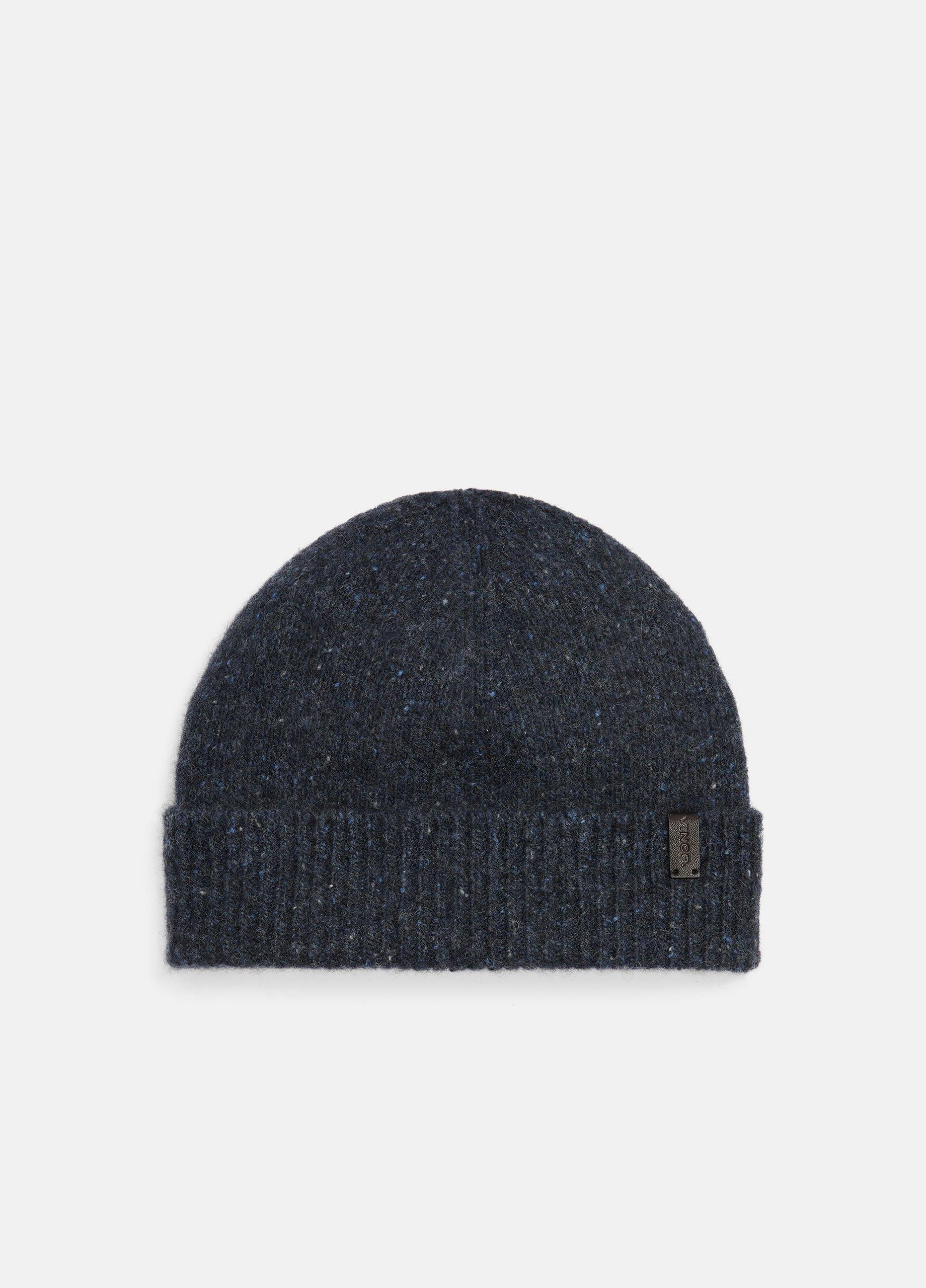 Men's Donegal Cashmere Beanie, Indigo Vince