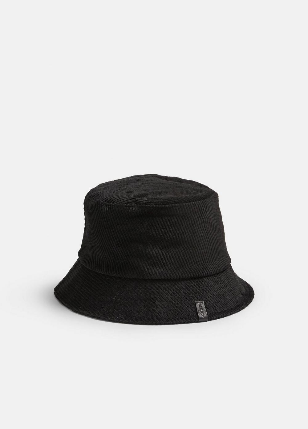 Corduroy Bucket Hat, Black, Size L/XL Vince