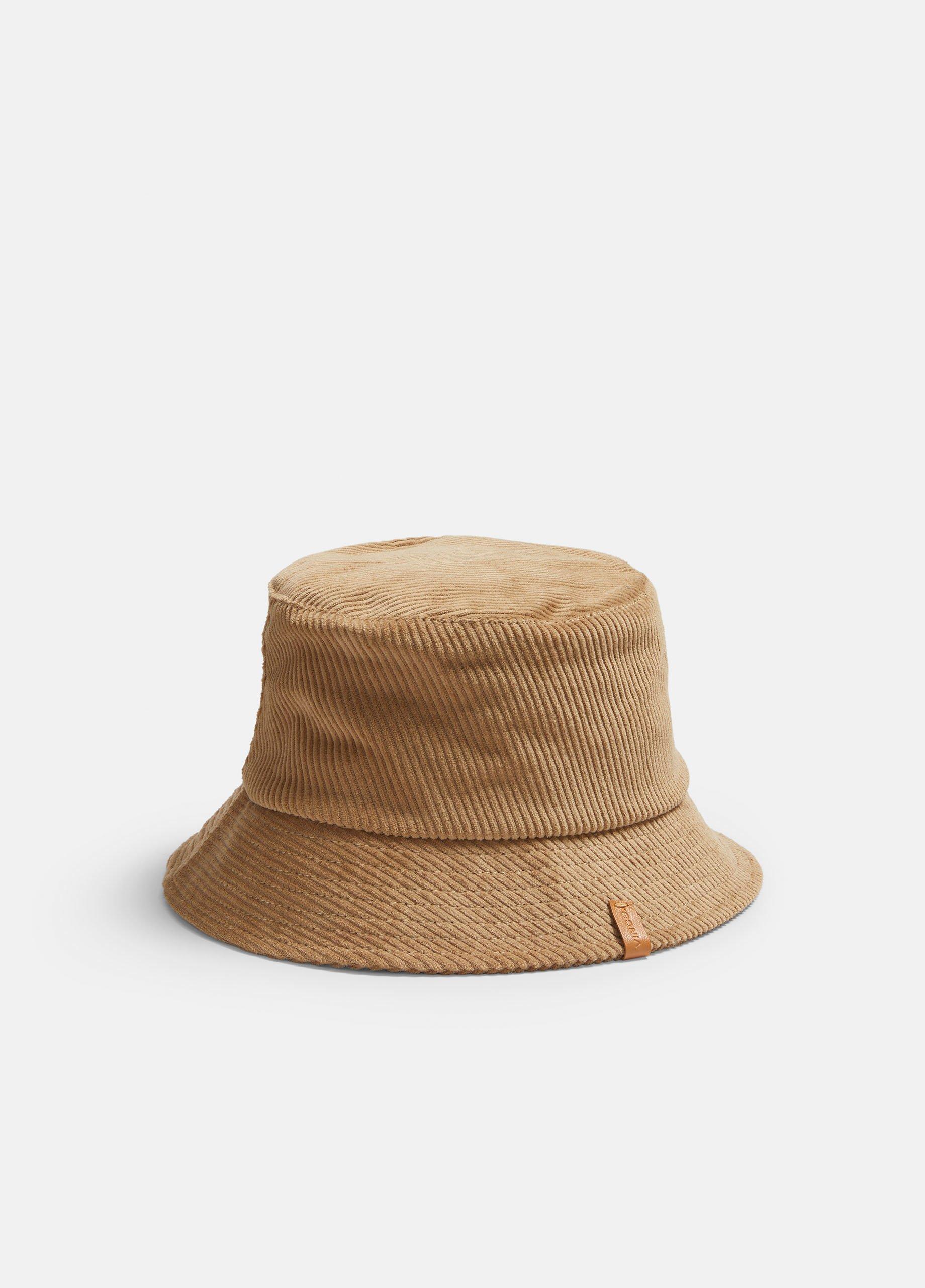 Corduroy Bucket Hat, Camel, Size L/XL Vince
