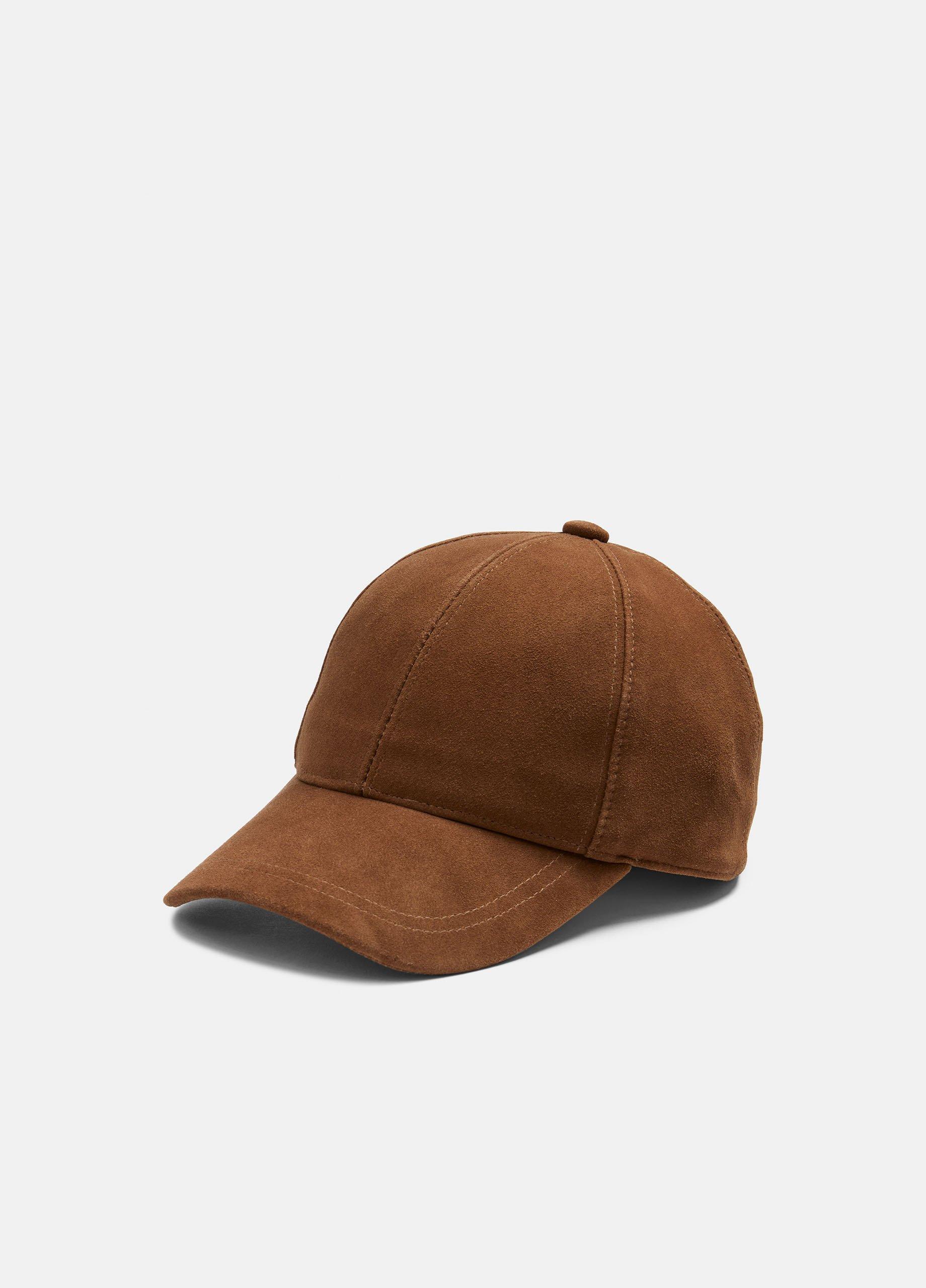 Men's Suede Baseball Cap, Vicuna, Size L/XL Vince