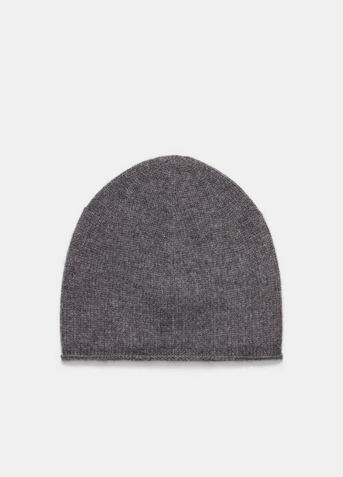 Plush Cashmere Rolled-Edge Beanie