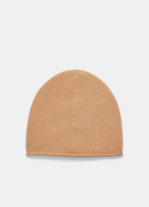 Plush Cashmere Rolled-Edge Beanie