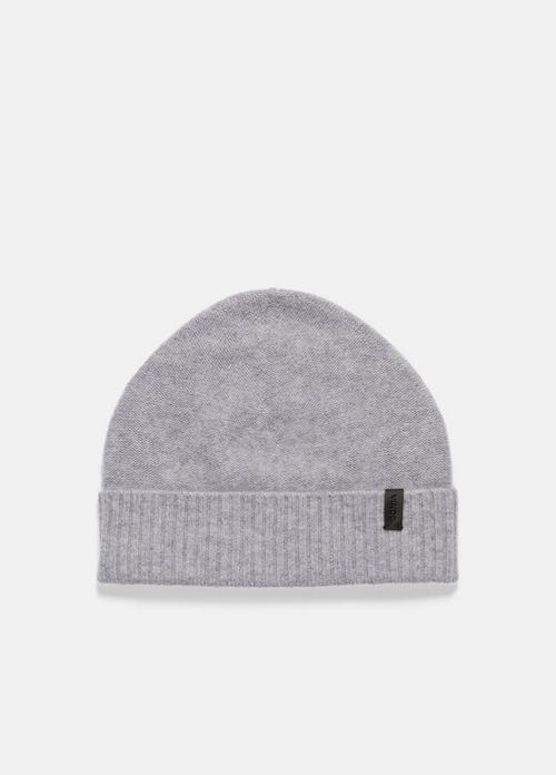 Plush Cashmere Reverse-Knit Cuffed Hat