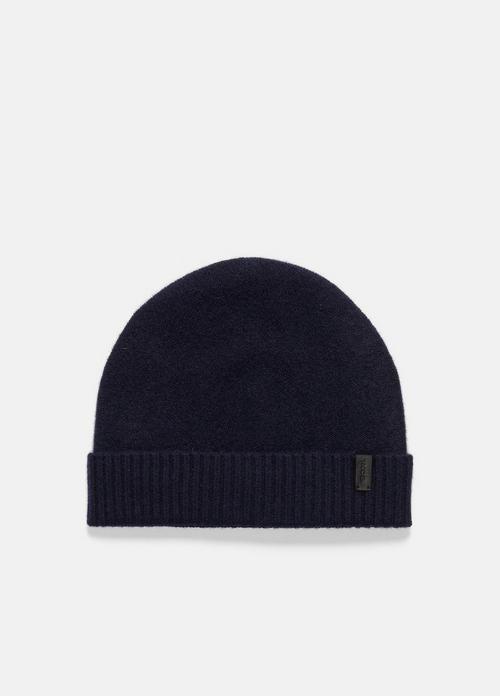 Plush Cashmere Reverse-Knit Cuffed Hat