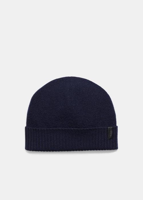Pure Cashmere Reverse Jersey Cuffed Hat