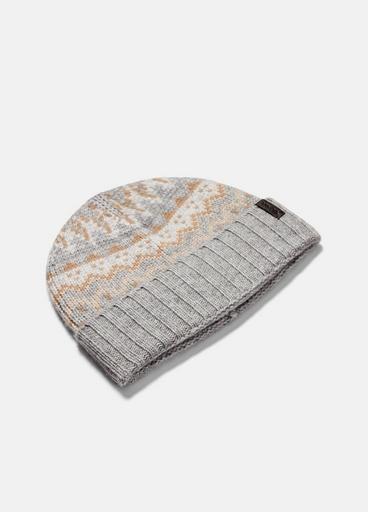 Cashmere and Wool Fair Isle Cuff Hat image number 1