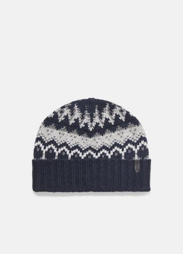 Cashmere and Wool Fair Isle Cuff Hat image number 0