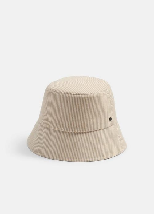 Stripe Cotton Canvas Bucket Hat