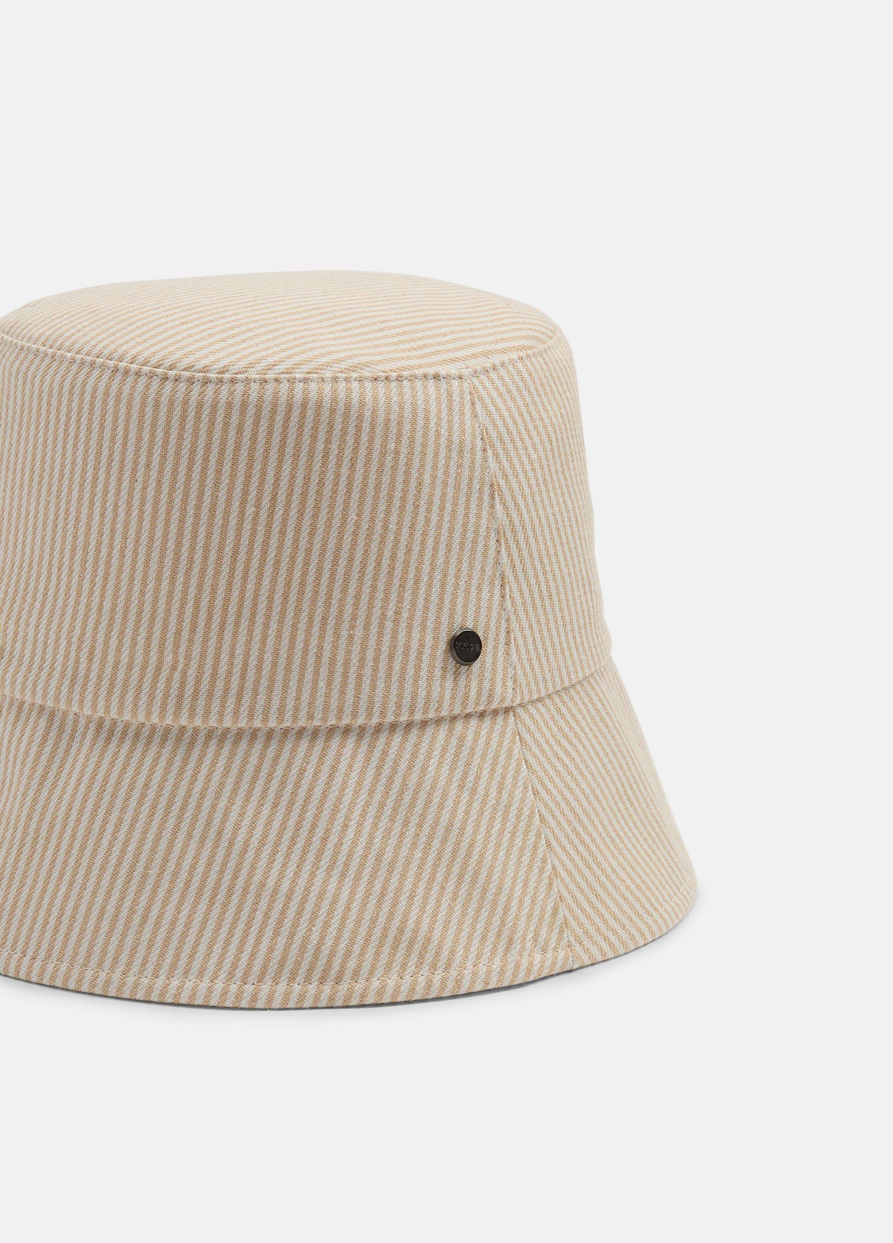 Stripe Cotton Canvas Bucket Hat in Scarves & Hats | Vince