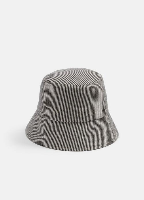 Stripe Cotton Canvas Bucket Hat