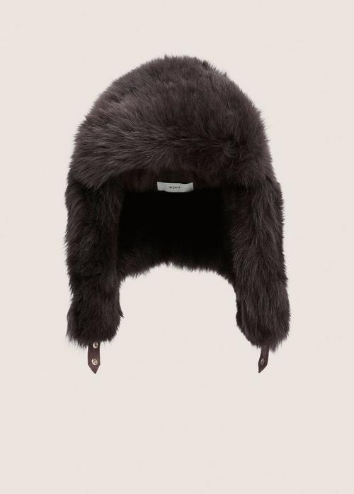 Cashmere-Lined Shearling Trapper Hat
