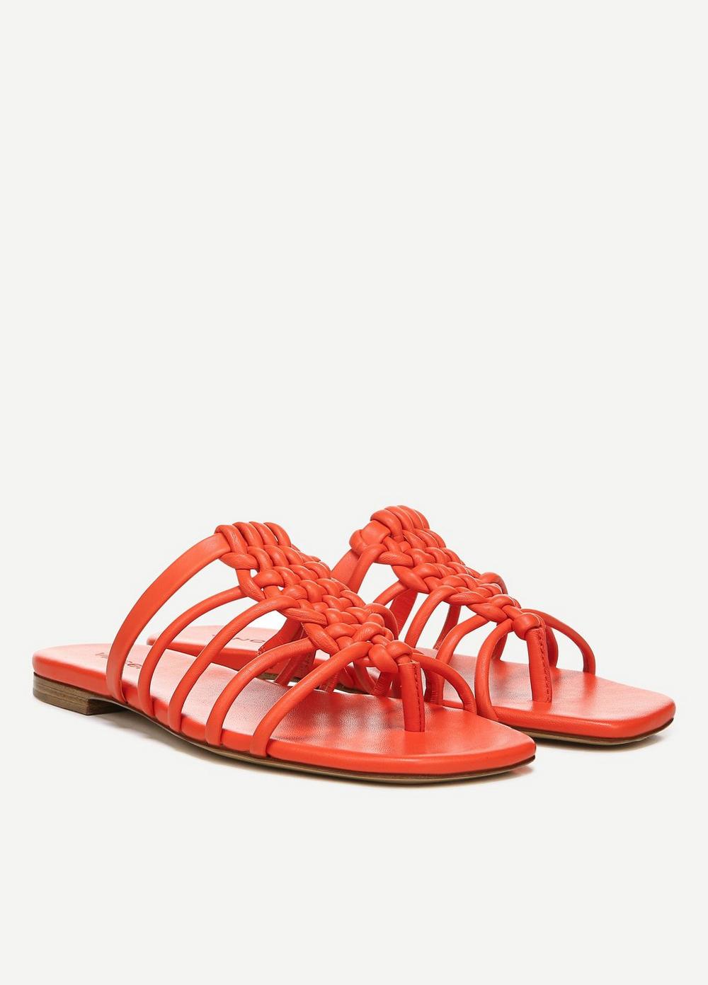 Dae Knotted Leather Flat Sandal